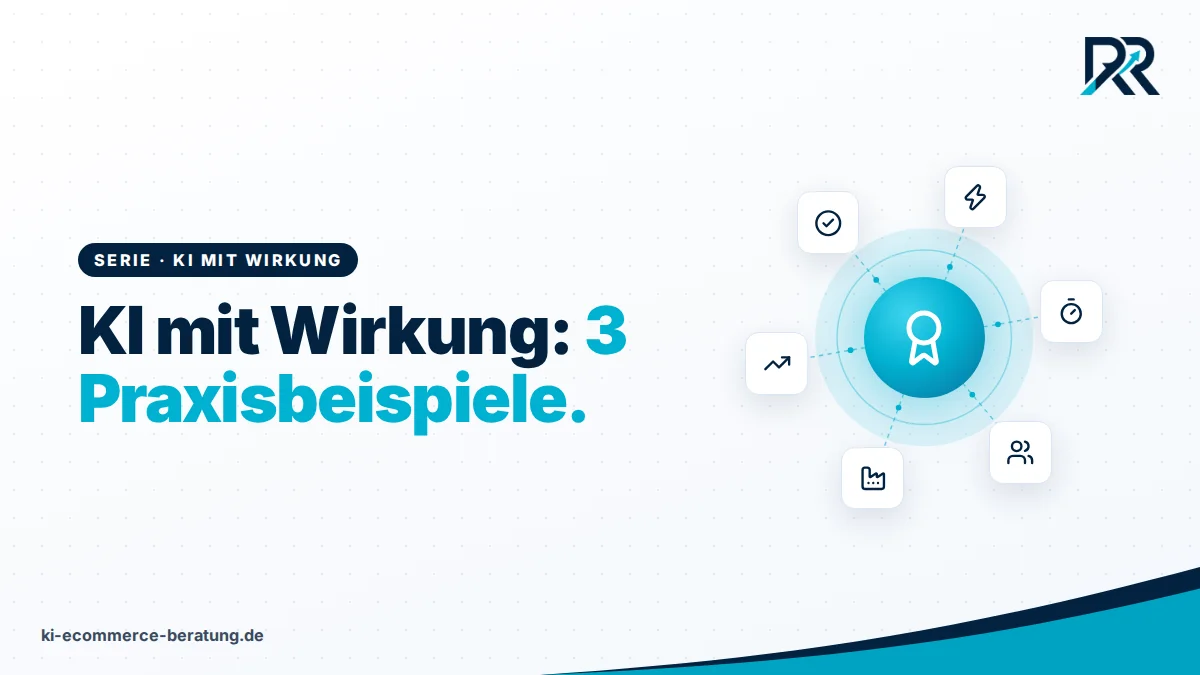 Symbolgrafik: Auszeichnung in der Mitte, verbunden mit Energie, Zeit, Team und Fabrik