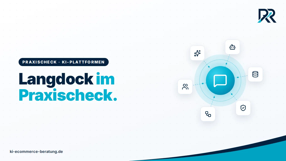 Symbolgrafik: Chat-Symbol in der Mitte, verbunden mit Agenten, Daten, Sicherheit und Team