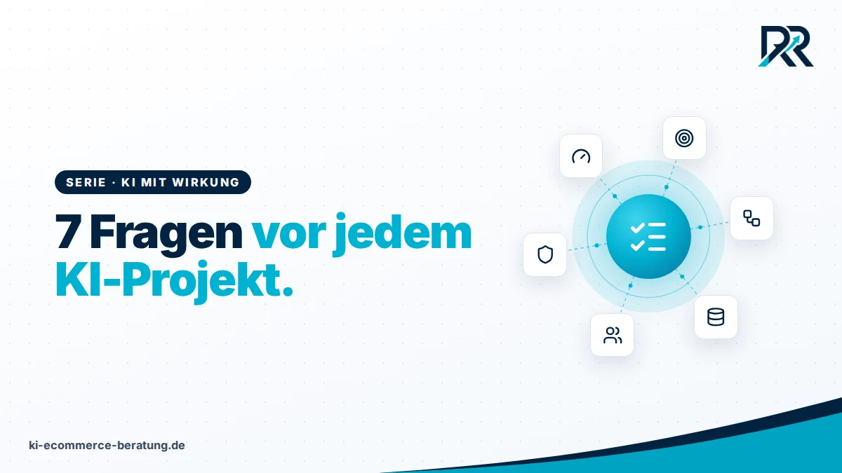 Symbolgrafik: Checkliste in der Mitte, verbunden mit Ziel, Prozess, Daten, Team und Messung