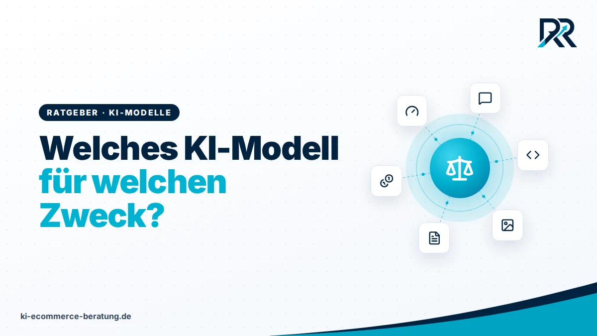 Symbolgrafik: Waage in der Mitte, verbunden mit Chat, Code, Bild, Text und Kosten